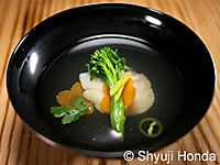 Clear Soup with vegetables and Tile Fish