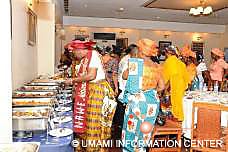 Participants helping themselves to lunch at Obudu Grill Restaurant